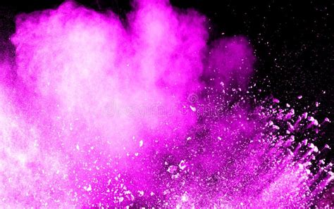 Abstract Pink Dust Explosion On Black Background Stock Image Image