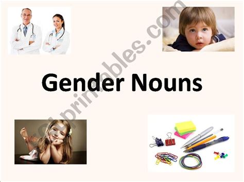 Esl English Powerpoints Gender Nouns