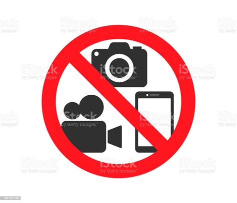 Kein Fotoverbotszeichen Symbol Symbol Video Foto Telefon Verbotenes