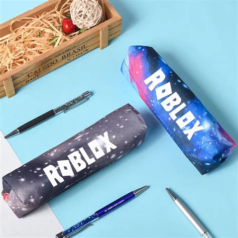 Game Roblox Pencil Bags Kids School Stationery Roblox Printed Pu