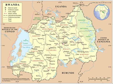 Finden sie auf der karte von rwanda eine gesuchte adresse, berechnen sie die route von oder nach rwanda oder lassen sie. Ruanda Politische Karte
