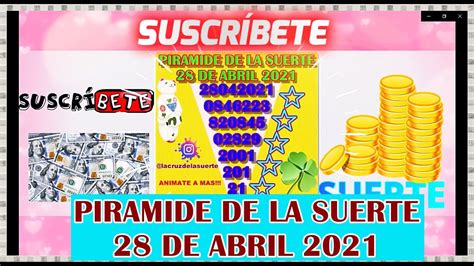 Piramide De La Suerte Para Hoy 28 De Abril 2021 Youtube