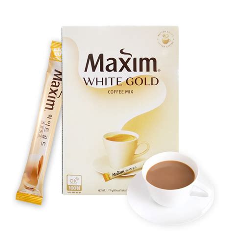 Made In Korea Maxim White Gold Mild Korean Coffee Mix 100 Sticks