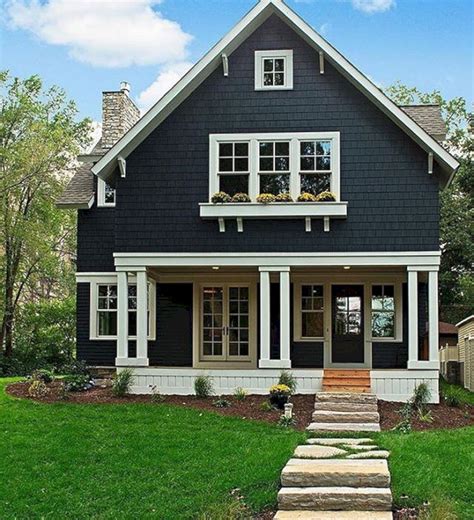 35 Beautiful Navy Blue And White Ideas For Home Exterior Color Casas