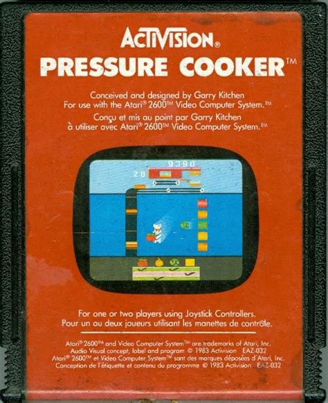 Pressure Cooker 1983 Atari 2600 Box Cover Art Mobygames