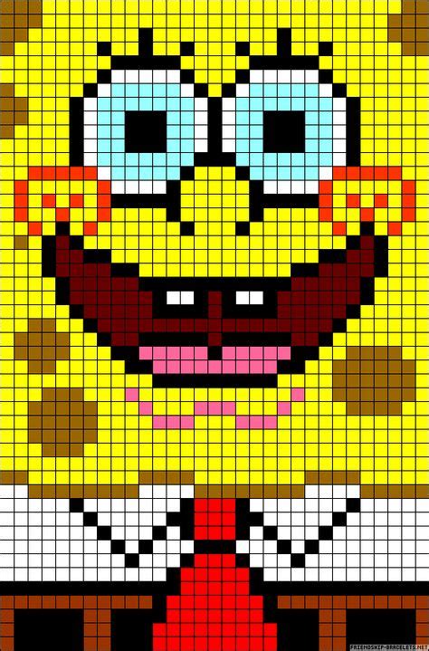 Spongebob Pixel Art Ideas Perler Patterns Pixel Art Cross Stitch