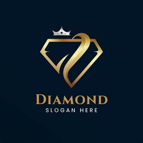 Elegante Logo De Diamantes Vector Premium