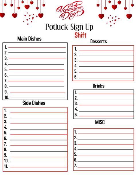 Valentine Potluck Template Postermywall