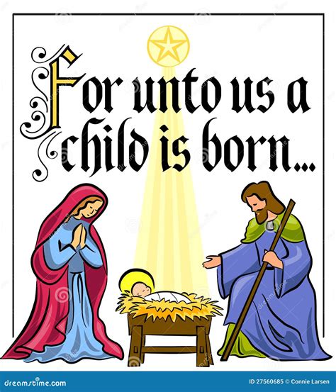Christmas Nativity Verseeps Stock Vector Illustration Of Cards