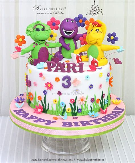 Barney And Friends Theme Cake Barney Birthday Cake Barney Cake