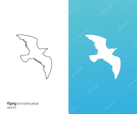 Premium Vector Flying Bird Silhouette Illustration