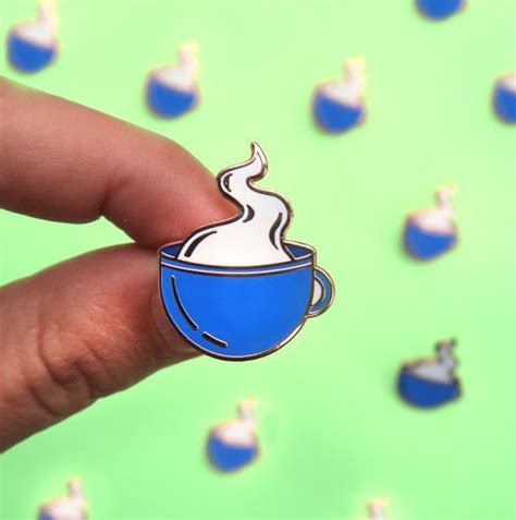 Sippin Coffee And Tea Enamel Pin Pin Lapel Pin Flair Coffee Pin