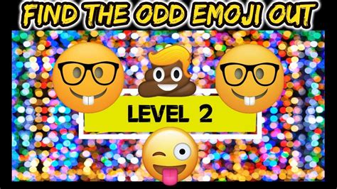 Emoji Puzzle 👉 Find The Odd Emoji Out Spot The