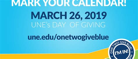 On March 26 You Can Help Une Go Green By Giving Blue