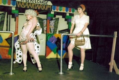 Org Amateur Semi Nude Large X Photo Clown Funhouse Skirt