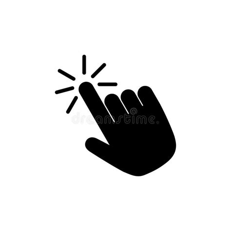 Hand Click Icon Clicking Finger Icon Pointer Icon Stock Vector