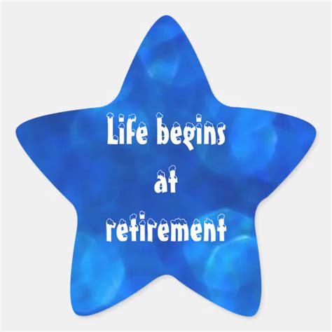 Life Begins At Retirement Star Shaped Stickers Zazzle