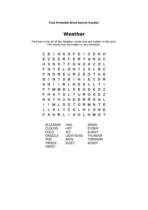 Word Search Puzzles Printable Bing Images Free