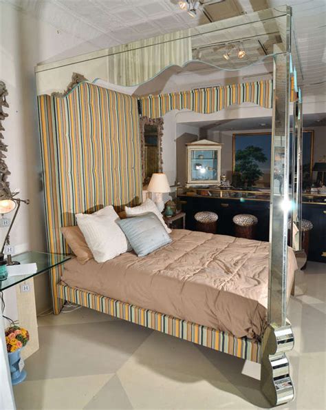 Browse a wide variety of canopy bed designs for sale, including twin, queen, king canopy bed sizes in a range of colors and materials. Mirrored and Upholstered Four Poster Canopy Bed at 1stdibs