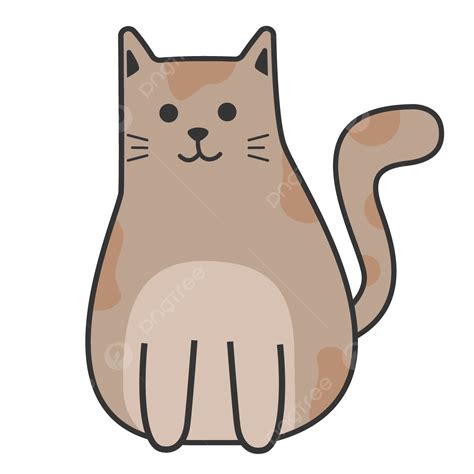 Gambar Kucing Coklat Lucu Kucing Imut Lucu Png Dan Vektor Dengan