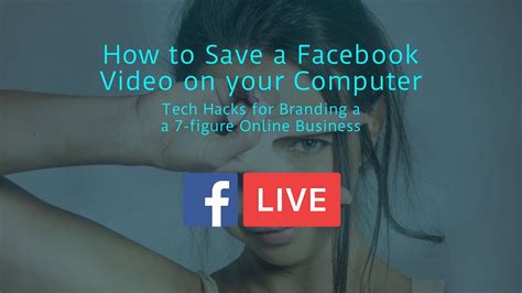 Learn how to save videos from different sources. How to Save a Facebook Video on your Computer | Basic Tech ...