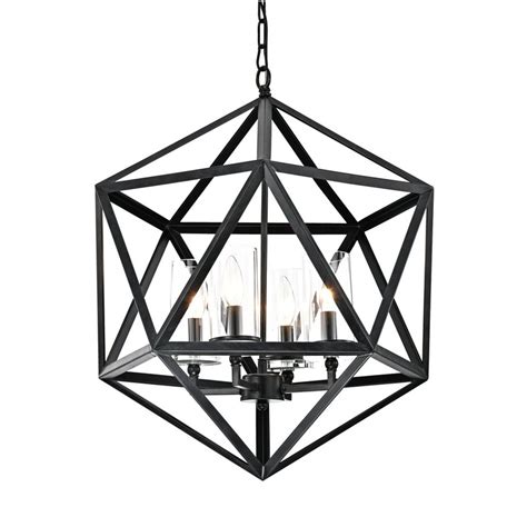 25 Collection Of Tabit 5 Light Geometric Chandeliers
