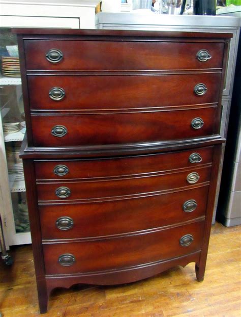 Tall Mahogany Dresser Chest On Chest By Dixie