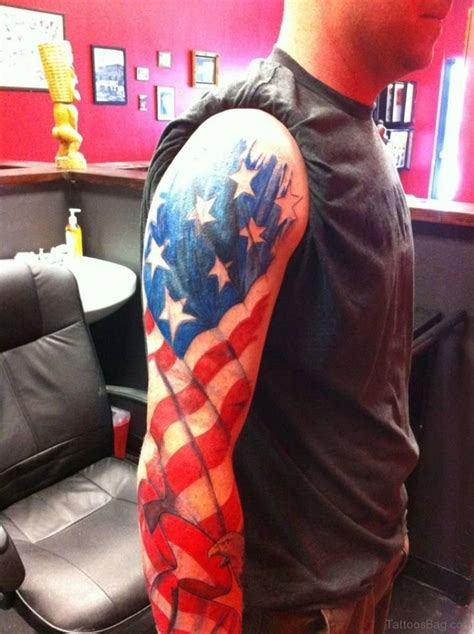 Dog tags and american flag tattoos. 53 Top Flag Tattoos On Shoulder
