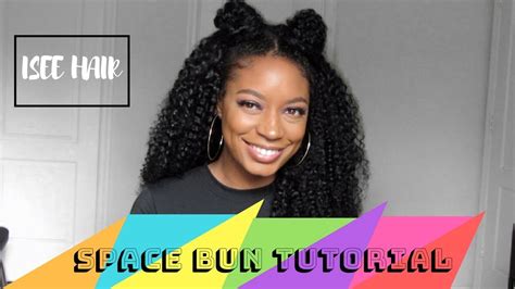 A messy bun with thick curly hair will look marvelous, especially if you know how to accessorize it properly. SPACE BUNS | ISEE CURLY HAIR TUTORIAL - YouTube