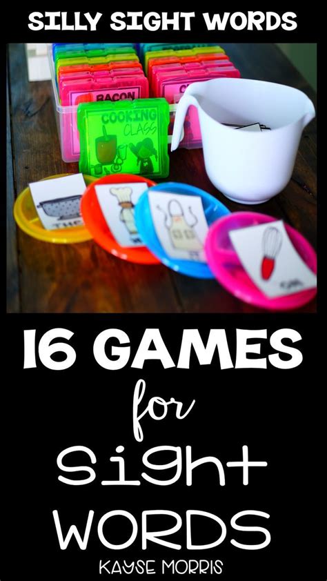 The Cover Of 16 Games For Sight Words