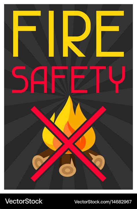 Atmospheric Simple Fire Safety Poster Design Fire Saf