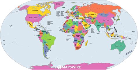Political world map 1800 pixel. Free Political Maps of the World - Mapswire.com