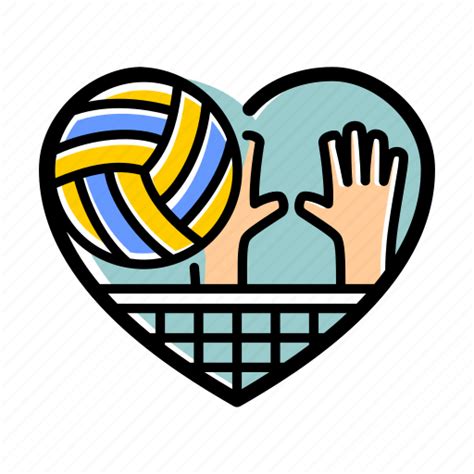 Volleyball Sport Lifestyle Heart Love Ball Favorite Icon