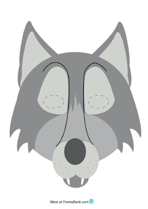 wolf mask template printable