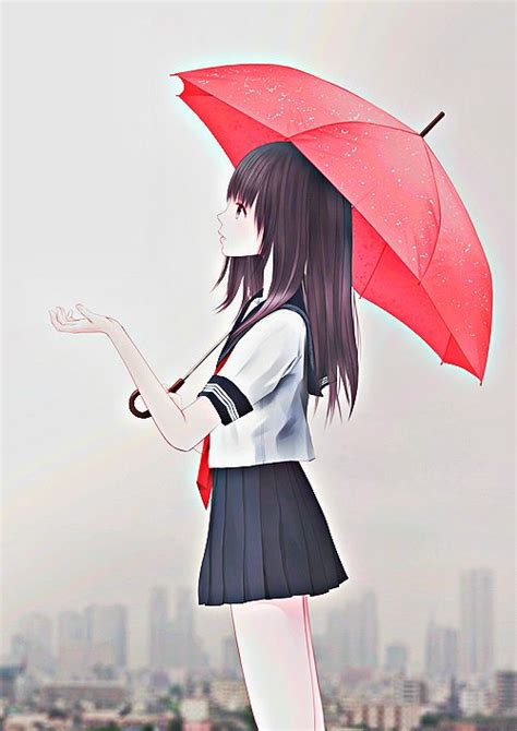 Anime Girl With Umbrella Anime Art Pinterest Anime Girls And Manga
