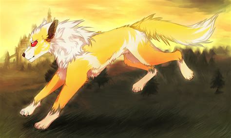 Golden Wolf Request By Skymindeon On Deviantart