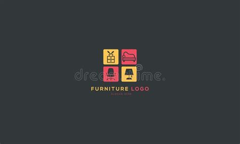 Furniture Logo Design Vector Template Minimal Furniture Logo Design