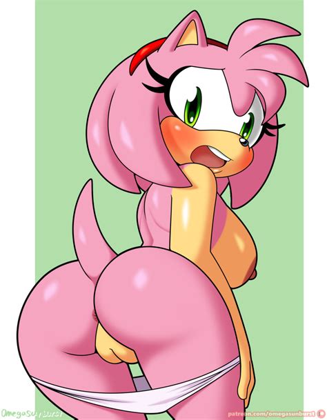 Rule 34 Amy Rose Anus Areolae Ass Blush Breasts Embarrassed Fur Furry