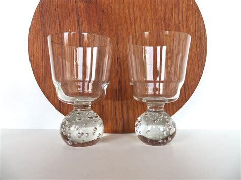 Set Of 3 Large Carl Erickson Controlled Bubble Glasses Etsy Controlled Bubble Bubble Glass
