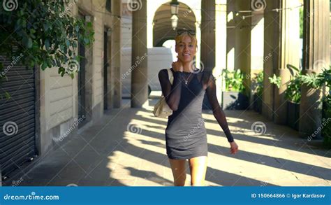 Beautiful Shemale Woman In The Modern City Stock Footage Video Of Sensual Posing