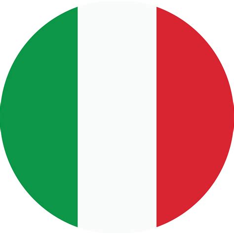 Redondo Italia Bandera Vector Icono Aislado En Blanco Antecedentes