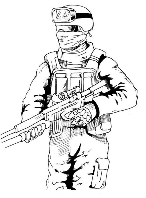High Detailed Graphic Call Of Duty Coloring Picture Army Drawing
