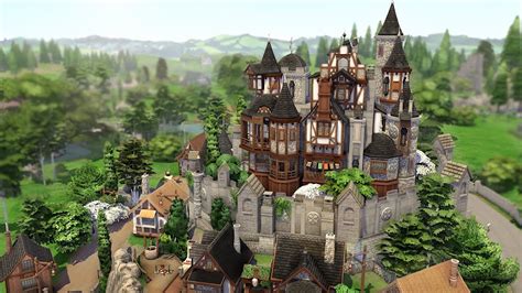 Medieval Castle The Sims 4 Speed Build Youtube In 2021 Sims All In