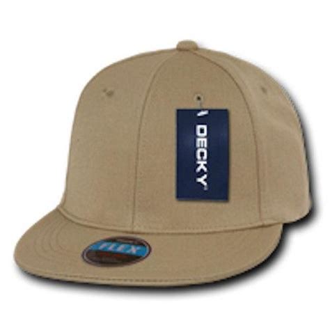 Decky Classic Retro Flat Bill Flex 6 Panel Fitted Baseball Caps Hats