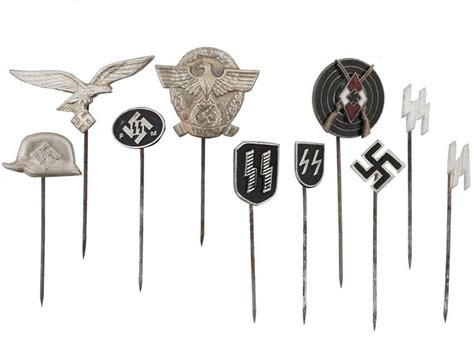 Wwii Nazi German Waffen Ss Stick Pins 10 Pcs In United States