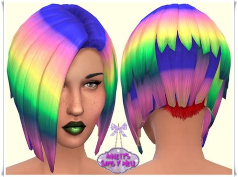 Annetts Sims 4 Welt Rainbow Hair Part 1