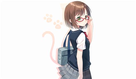 Anime Girl Glasses Short Hair Maxipx