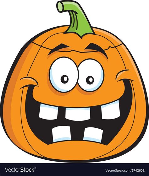 Cartoon Jack O Lantern Vector Image On Vectorstock Halloween Pumpkins