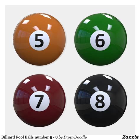 Billiard Pool Balls Number 5 8 Coaster Set Zazzle Billiards Ball