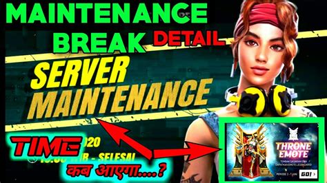 Check release date and time in india, upcoming patch, weapons and more garena free fire, another famous battle royale game around the world, who's giving tough competition to playerunknown's battlegrounds aka pubg, is now leading the mobile segment because its developers often bring new updates, features that have kept the player interest in the game. FREE FIRE MAINTENANCE BREAK FULL DETAILS | OB22 UPDATE ...